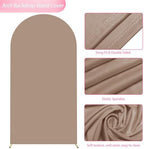 6.6FT Arch Backdrop Cover Nude Brown Arch Covers Stretchy Backdrop, alternate view 4