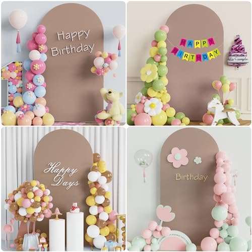 6.6FT Arch Backdrop Cover Nude Brown Arch Covers Stretchy Backdrop, alternate view 5