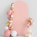 6.6FT Arch Backdrop Cover Pale Pink Arch Covers Stretchy Backdrop