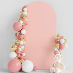 6.6FT Arch Backdrop Cover Pale Pink Arch Covers Stretchy Backdrop