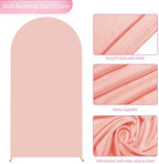 6.6FT Arch Backdrop Cover Pale Pink Arch Covers Stretchy Backdrop, alternate view 4