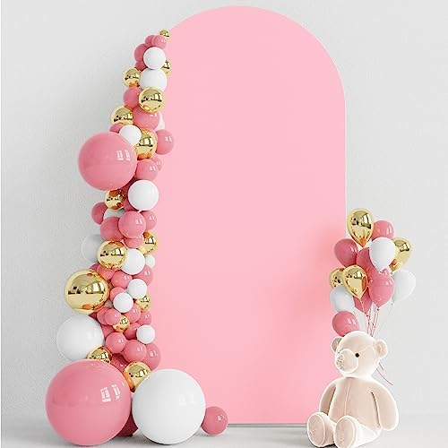 6.6FT Arch Backdrop Cover Pink Arch Covers Stretchy Backdrop