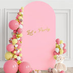6.6FT Arch Backdrop Cover Pink Arch Covers Stretchy Backdrop, alternate view 2