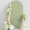 6.6FT Arch Backdrop Cover Sage Green Arch Covers Stretchy Backdrop
