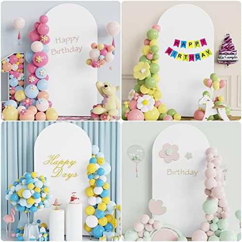6.6FT Arch Backdrop Cover White Arch Covers Stretchy Backdrop, alternate view 5