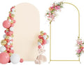 6.6FT Arch Backdrop Stand and Cover Set, Arch Stand with Beige Cover