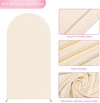 6.6FT Arch Backdrop Stand and Cover Set, Arch Stand with Beige Cover, alternate view 4