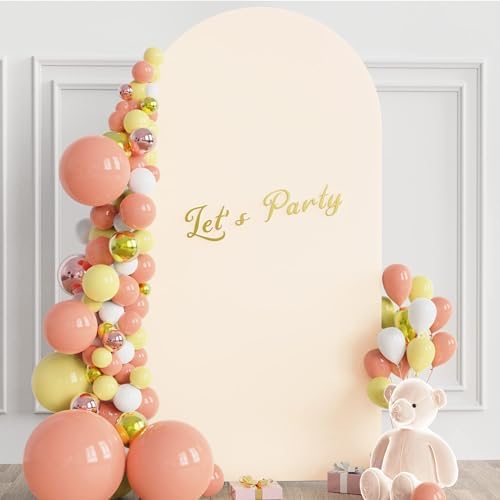 6.6FT Arch Backdrop Stand and Cover Set, Arch Stand with Beige Cover, alternate view 7