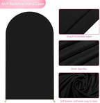 6.6FT Arch Backdrop Stand and Cover Set, Arch Stand with Black Cover, alternate view 4