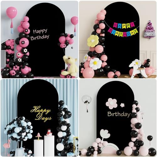 6.6FT Arch Backdrop Stand and Cover Set, Arch Stand with Black Cover, alternate view 5