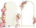 6.6FT Arch Backdrop Stand and Cover Set, Arch Stand with Ivory Cover