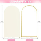 6.6FT Arch Backdrop Stand and Cover Set, Arch Stand with Ivory Cover, alternate view 3