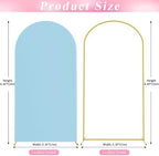 6.6FT Arch Backdrop Stand and Cover Set, Arch with Dusty Blue Cover, alternate view 3