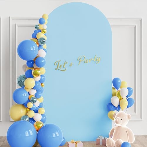 6.6FT Arch Backdrop Stand and Cover Set, Arch with Dusty Blue Cover, alternate view 4
