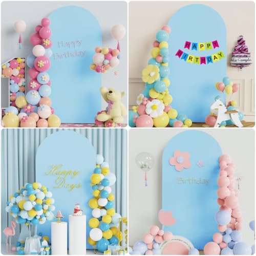 6.6FT Arch Backdrop Stand and Cover Set, Arch with Dusty Blue Cover, alternate view 6