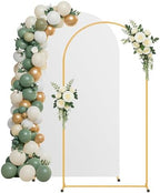 6.6FT Arch Backdrop Stand and White Cover Set, Balloon Arch Stand