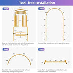 6.6ft Arch Backdrop Stand Gold, alternate view 6