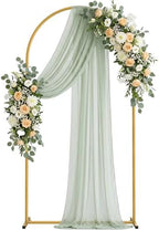6.6FT Arch Backdrop Stand, Metal Gold Wedding Arch Frame