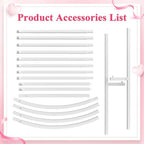 6.6FT Arch Backdrop Stand White Metal Wedding Arch Backdrop Stand, alternate view 5