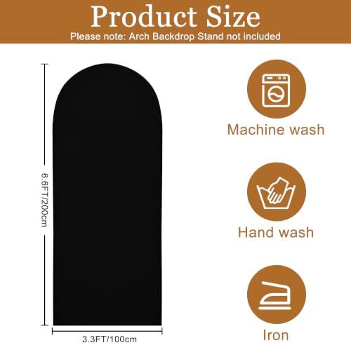 6.6FT Arch Covers, Black Arch Backdrop Cover, Cover Only in 6.6FT in Black, alternate view 2