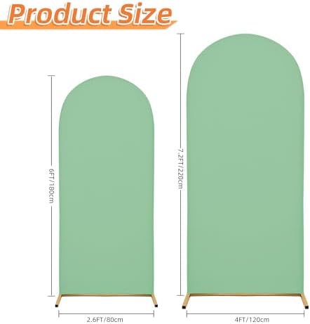 6.6FT Arch Covers, Mint Green Arch Backdrop Cover, Cover Only in 6.6FT in Mint Green, alternate view 2