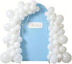 6.6FT Baby Blue Spandex Arch Backdrop Cover(No Stand) in 6.6FT in Baby Blue, alternate view 5