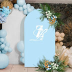 6.6Ft Baby Blue Wedding Arch Backdrop Cover for Party Deco in 6.6 FT in Baby Blue, alternate view 6