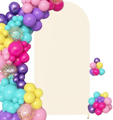 6.6FT Beige Arch Backdrop Cover (No Stand) in 6.6FT in Beige