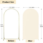 6.6FT Beige Arch Backdrop Cover (No Stand) in 6.6FT in Beige, alternate view 3