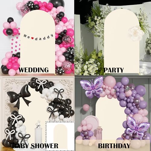 6.6FT Beige Arch Backdrop Cover (No Stand) in 6.6FT in Beige, alternate view 5