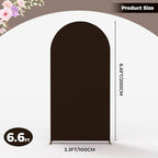 6.6Ft Brown Wedding Arch Backdrop Cover for Party Ceremony Deco in 6.6 FT in Brown, alternate view 5