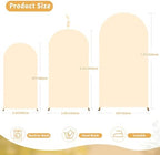 6.6FT Champagne Arch Backdrop Cover - Polyester Fitted Wedding Arch Stand Covers Round Top Chiara Arch Backdrop, alternate