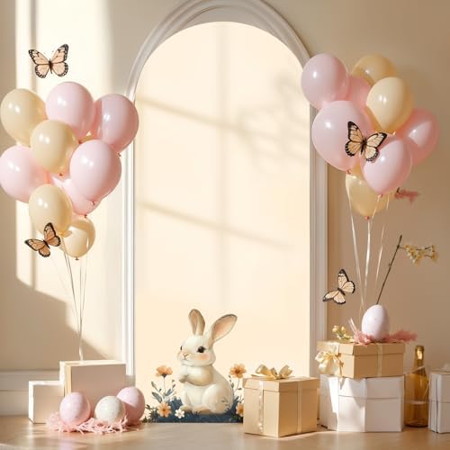 6.6FT Champagne Arch Backdrop Cover - Polyester Fitted Wedding Arch Stand Covers Round Top Chiara Arch Backdrop, alternate