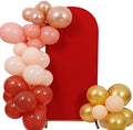 6.6FT Christmas Wedding Arch Cover, Red Arch Backdrop Cover Stretchy Spandex Backdrop Stand Covers for Birthday