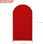 6.6FT Christmas Wedding Arch Cover, Red Arch Backdrop Cover Stretchy Spandex Backdrop Stand Covers for Birthday, alternate