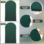 6.6FT Hunter Green Arch Backdrop Cover, Spandex Fitted Wedding Arch Stand Covers 2-Sided Round Top Chiara Arch, alternate