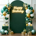 6.6FT Hunter Green Arch Cover - Polyester Fitted Wedding Arch Stand Covers Round Top Chiara Arch Backdrop Cover