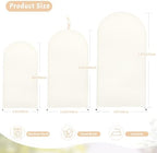 6.6FT Ivory Arch Backdrop Cover - Polyester Fitted Wedding Arch Stand Covers Round Top Chiara Arch Backdrop, alternate view 2