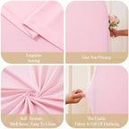 6.6FT Light Pink Arch Backdrop Cover - Stretchy Spandex Fabric Fitted Round Top Chiara Backdrop Arch Covers for, alternate