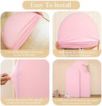 6.6FT Light Pink Arch Backdrop Cover - Stretchy Spandex Fabric Fitted Round Top Chiara Backdrop Arch Covers for, alternate