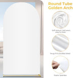 6.6FT Metal Arch Backdrop Stand and Cover Set, Gold Wedding Arch Backdrop Stand with Cover, Balloon Arch Frame, alternate