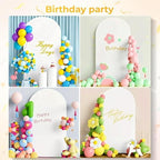 6.6FT Metal Arch Backdrop Stand and Cover Set, Gold Wedding Arch Backdrop Stand with Cover, Balloon Arch Frame, alternate