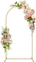 6.6FT Metal Arch Backdrop Stand, Gold Balloon Arch Stand