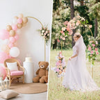 6.6FT Metal Arch Backdrop Stand, Gold Balloon Arch Stand, alternate view 6