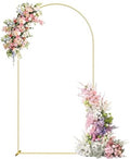 6.6FT Metal Arch Backdrop Stand, Gold Wedding Arch Frame, Balloon Arches Backdrop Stand for Birthday Party Baby
