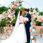 6.6FT Metal Arch Backdrop Stand, Gold Wedding Arch Frame, Balloon Arches Backdrop Stand for Birthday Party Baby, alternate