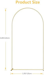 6.6FT Metal Arch Backdrop Stand, Gold Wedding Arch Frame, Balloon Arches Backdrop Stand for Birthday Party Baby, alternate