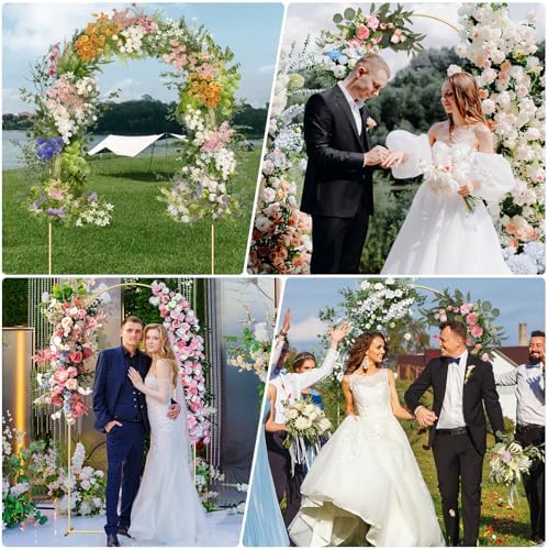 6.6FT Metal Arch Backdrop Stand, Gold Wedding Arch Frame, Balloon Arches Backdrop Stand for Birthday Party Baby, alternate