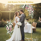 6.6FT Metal Arch Backdrop Stand, Gold Wedding Balloon Arch Stand, alternate view 7