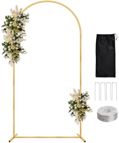 6.6FT Metal Wedding Arch Backdrop Stand for Parties